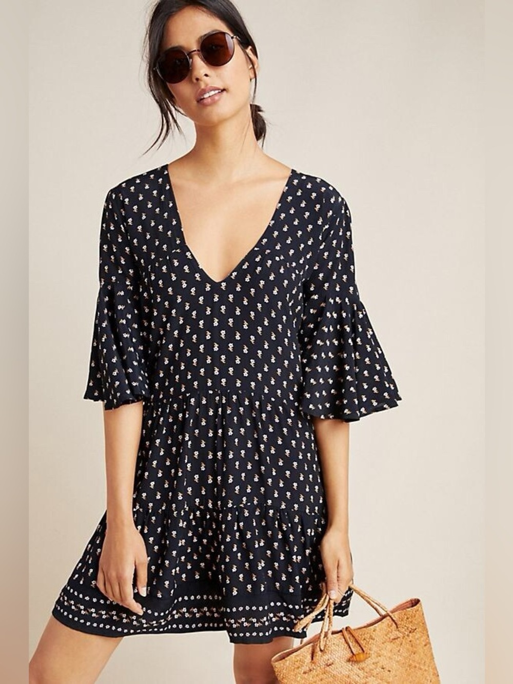 ANTHROPOLOGIE FAITHFULL THE BRAND Sz 6 M FRESA MINI TUNIC DRESS